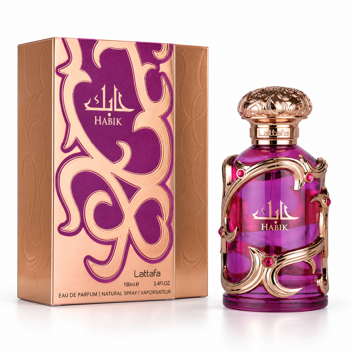 Flacon și cutie Lattafa Habik For Women Eau de Parfum 100 ml