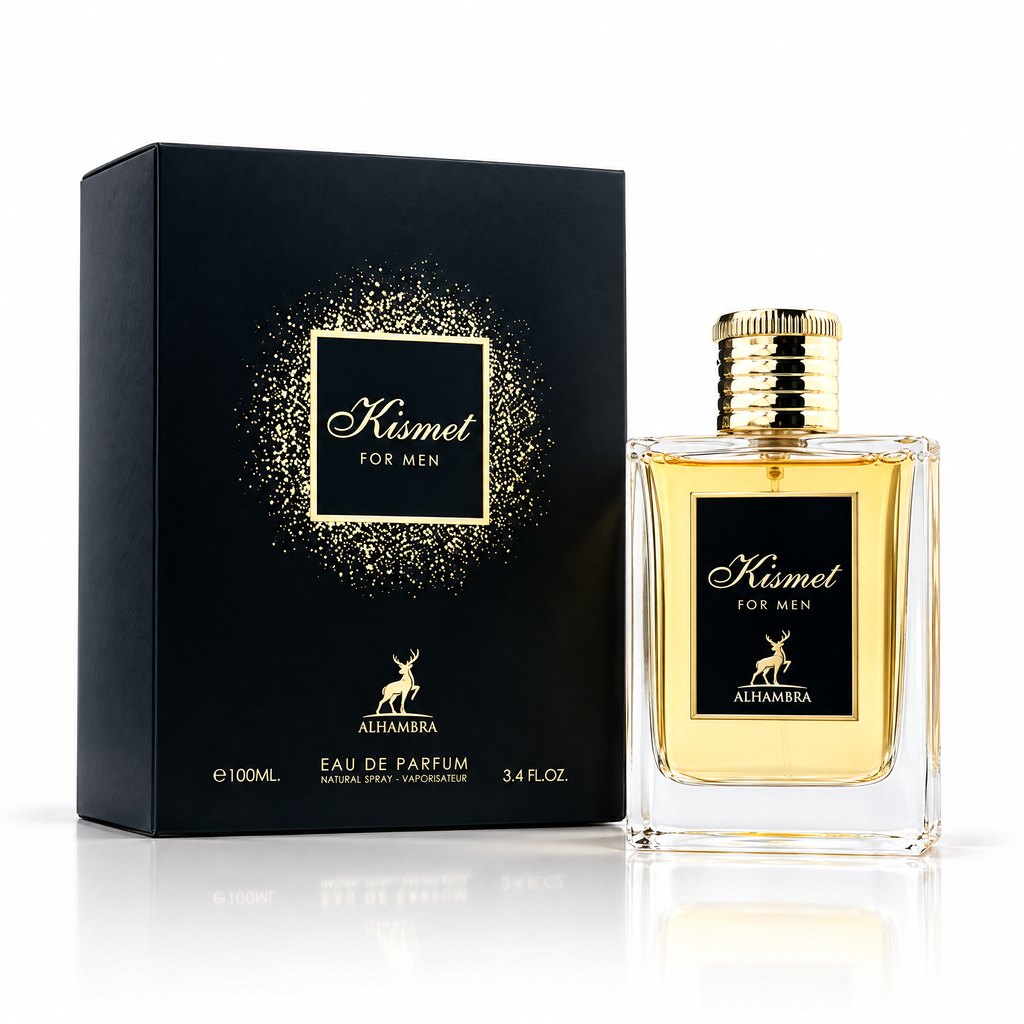 Flacon și cutie Maison Alhambra Kismet for Men Eau de Parfum 100 ml